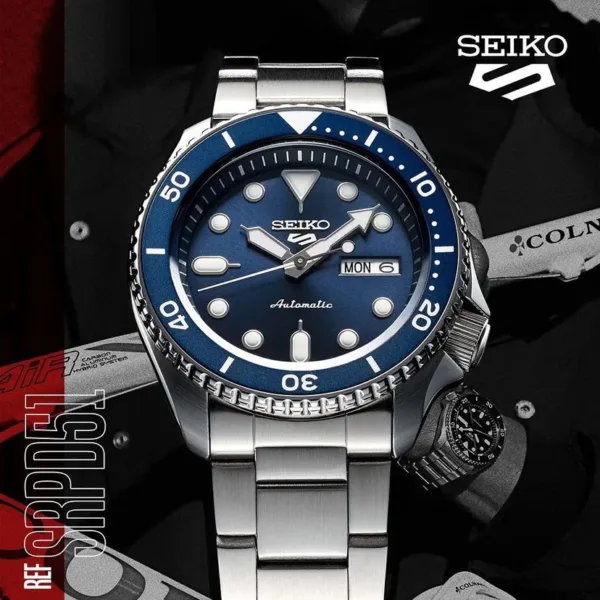 SEIKO 5 SPORTS SRPD51K1 AUTOMATIC BLUE DIAL MEN'S WATCH