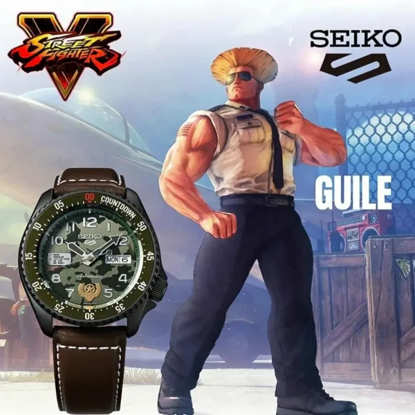Seiko 5 Sports SRPF21K1 Automatic Street Fighter Guile Limited Edition Men's Watch