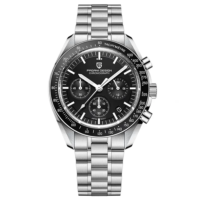 Pagani Design PD-1701 Moonwatch Black Chronograph Men’s Watch