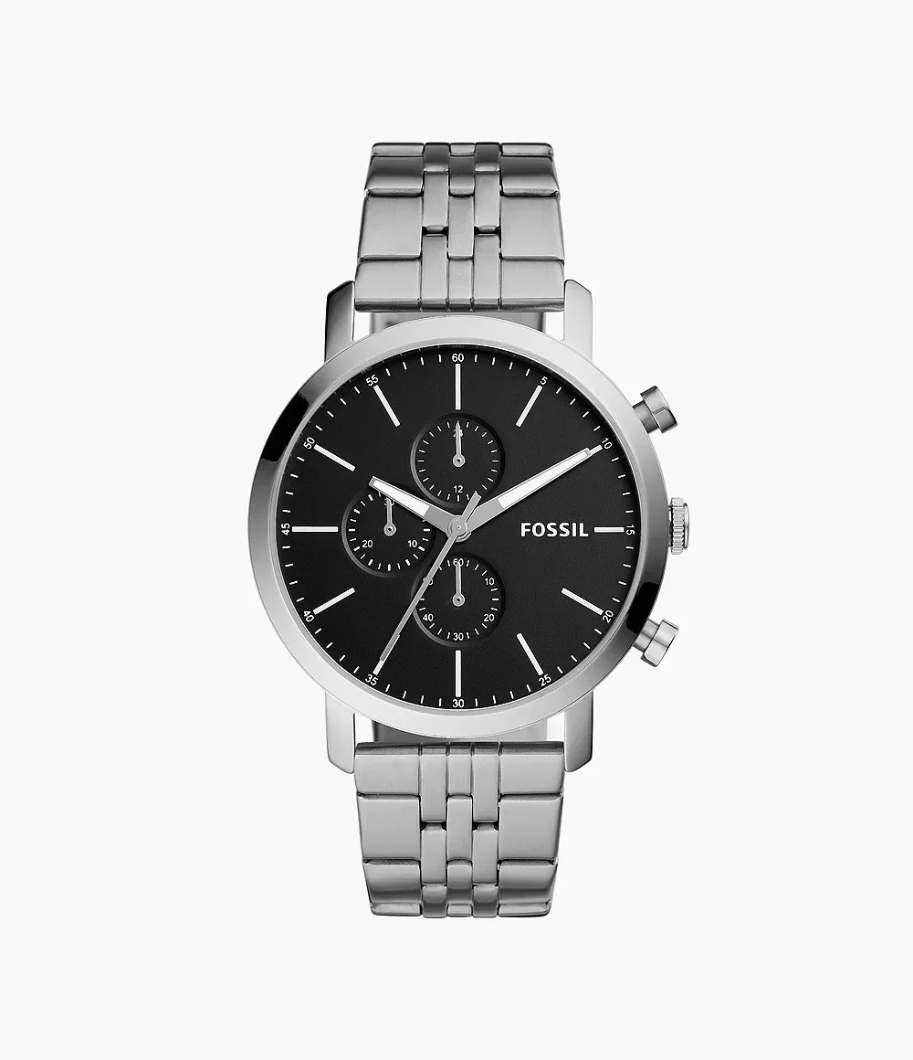 Fossil BQ2328IE Luther Chronograph Stainless Steel Mens Watch