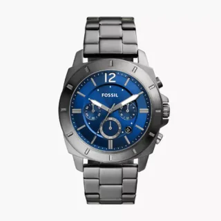 Fossil BQ2816 Privateer Chronograph Smoke Stainless Steel Mens Watch