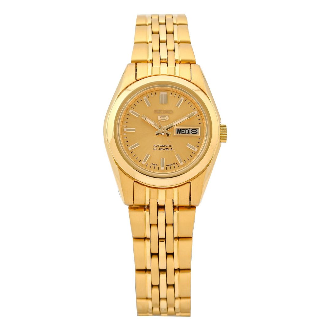 Seiko SYMA38K1 Classic Gold Dial Gold-tone Bracelet Ladies Watch