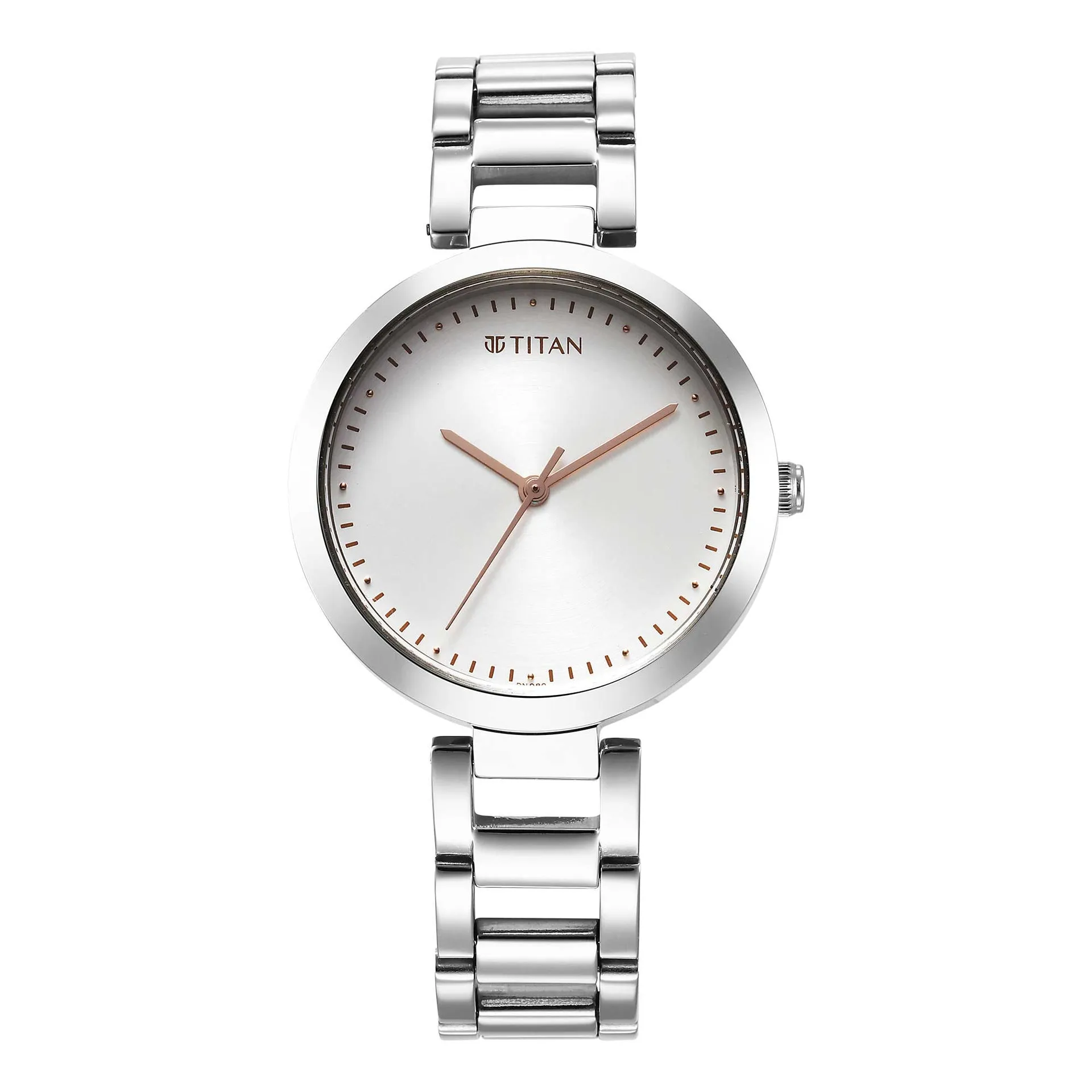 Titan 2480SM12 Workwear Quartz Analog Silver Dial Women's Watch