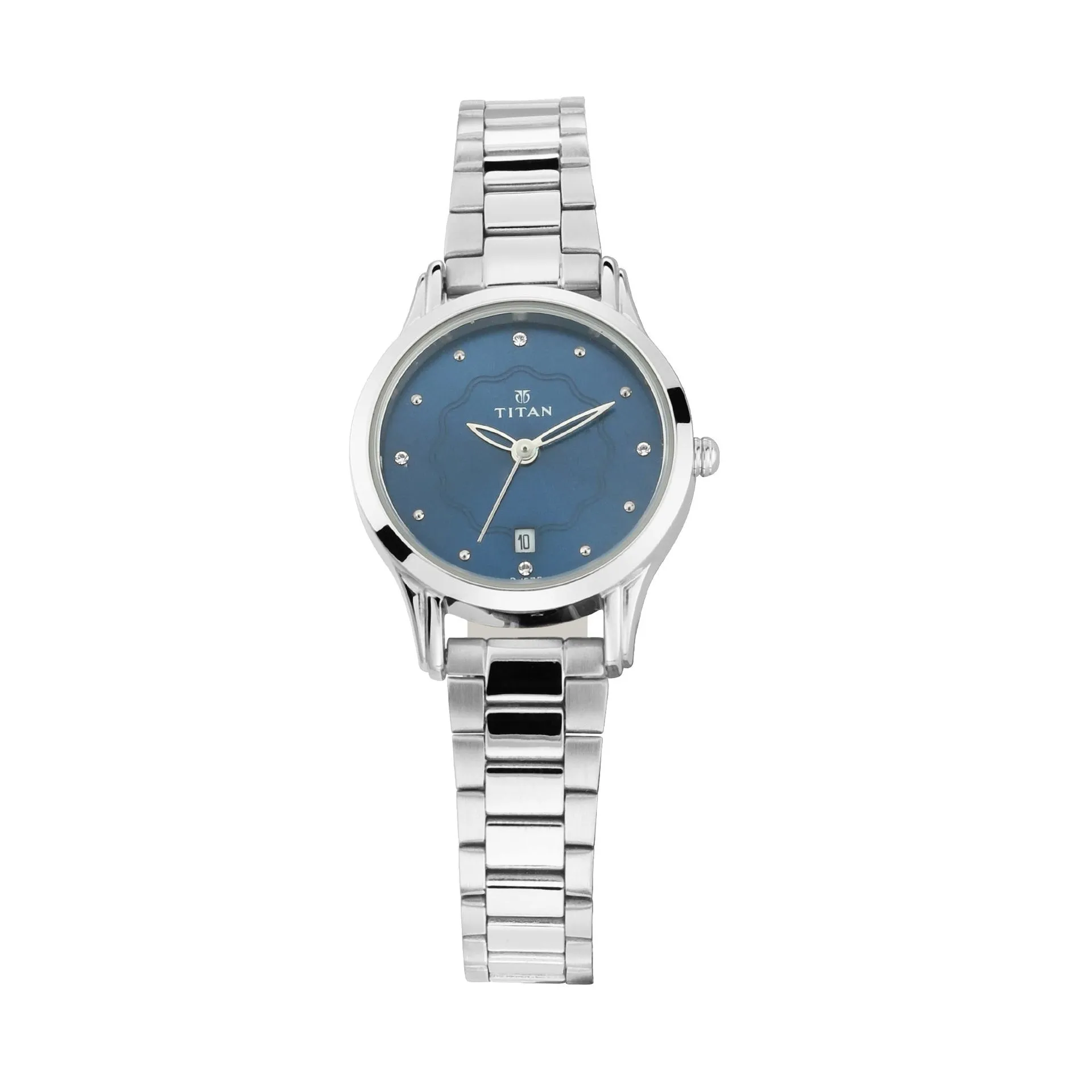 Titan 2628SM01 Quartz Analog with Date Blue Dial Women's Watch