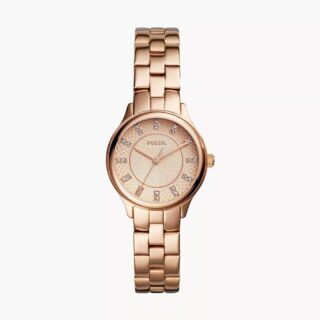 Fossil BQ1571Modern Sophisticate Three-Hand Rose Gold-Tone Stainless Steel Ladies Watch