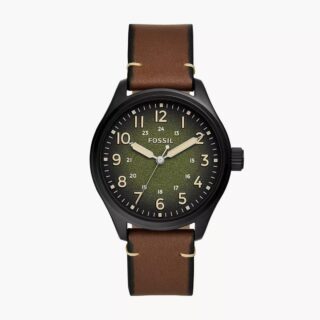 Fossil BQ2796 Easton Three-Hand Brown Leather Mens Watch