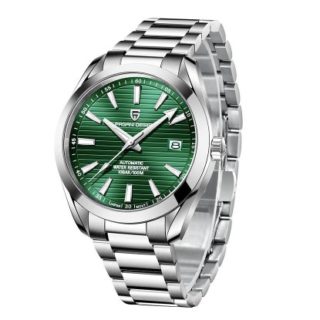 PAGANI DESIGN PD-1688M AQUA TERRA SILVER CHAIN GREEN DIAL MEN'S WATCH